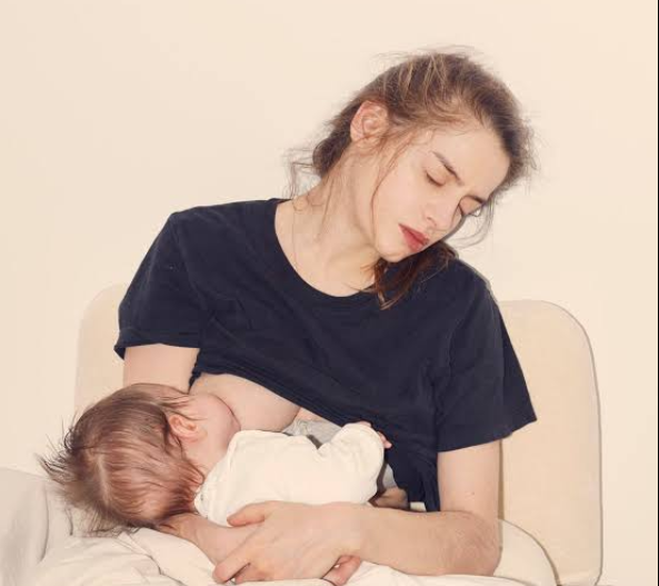 A mother with her baby
